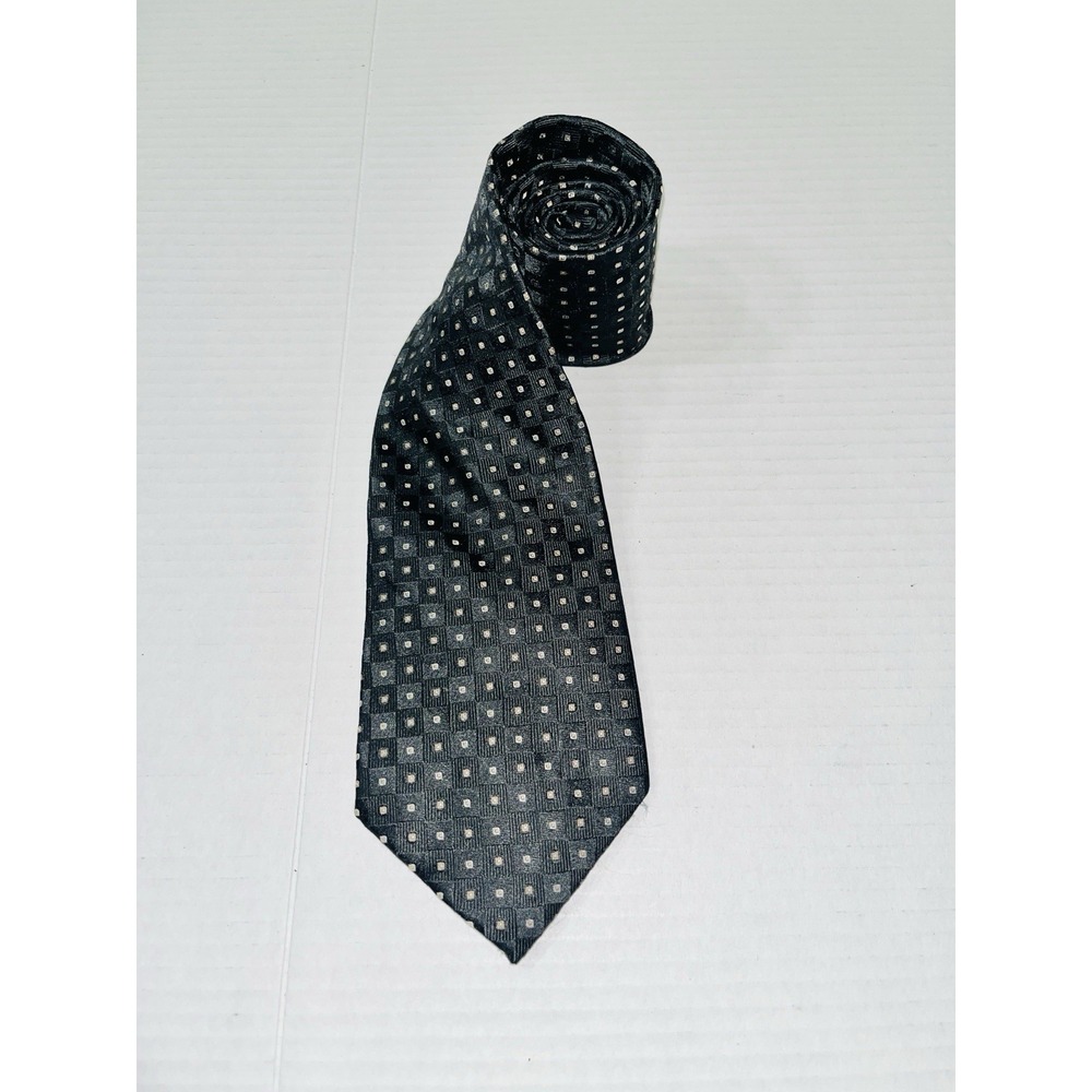 Vintage Marshall Fields Necktie Men's OS Black Geometric Print‎ Professional